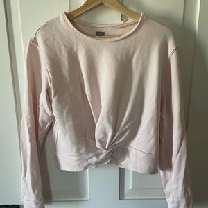 Light pink cropped sweatshirt